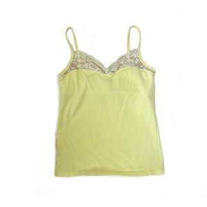 long yellow lace tank top
